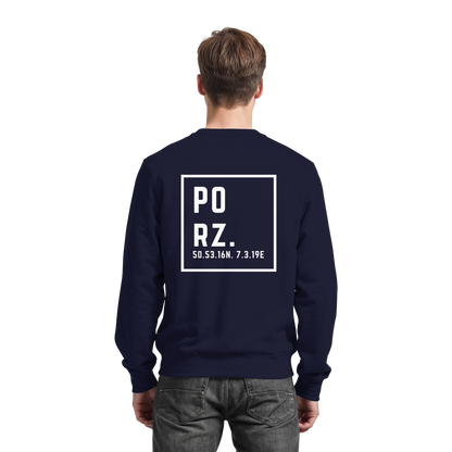 Porz Koordinaten (großer Druck Rücken) - Basic Sweatshirt