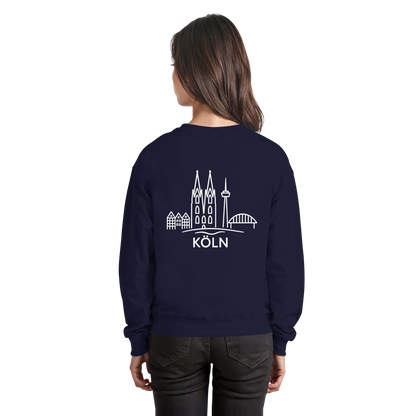 Köln Skyline (großer Druck auf dem Rücken) - Basic Sweatshirt