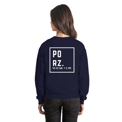 Porz Koordinaten (großer Druck Rücken) - Basic Sweatshirt