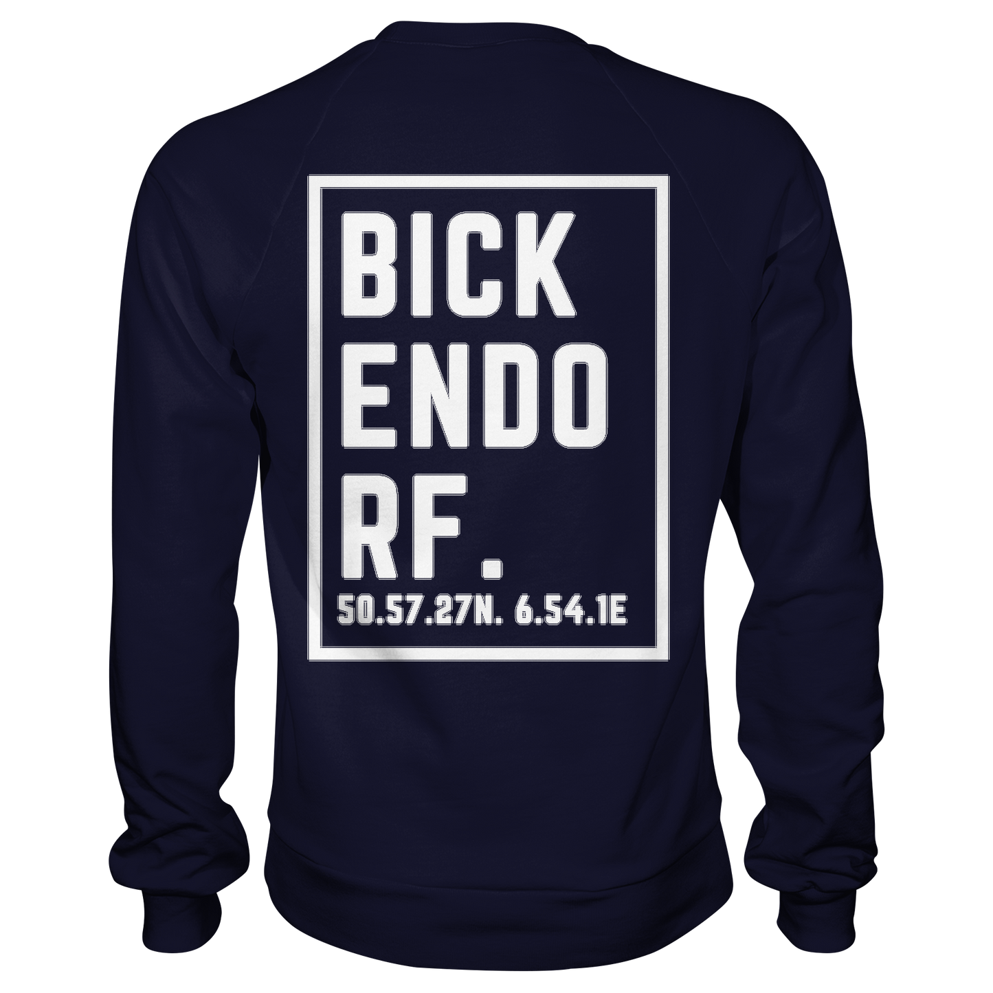Bickendorf Koordinaten (großer Druck auf dem Rücken) - Basic Sweatshirt