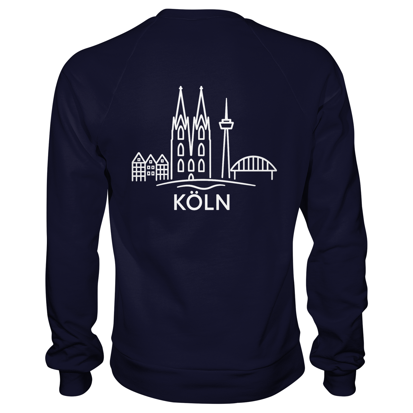 Köln Skyline (großer Druck auf dem Rücken) - Basic Sweatshirt