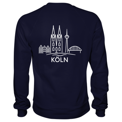 Köln Skyline (großer Druck auf dem Rücken) - Basic Sweatshirt