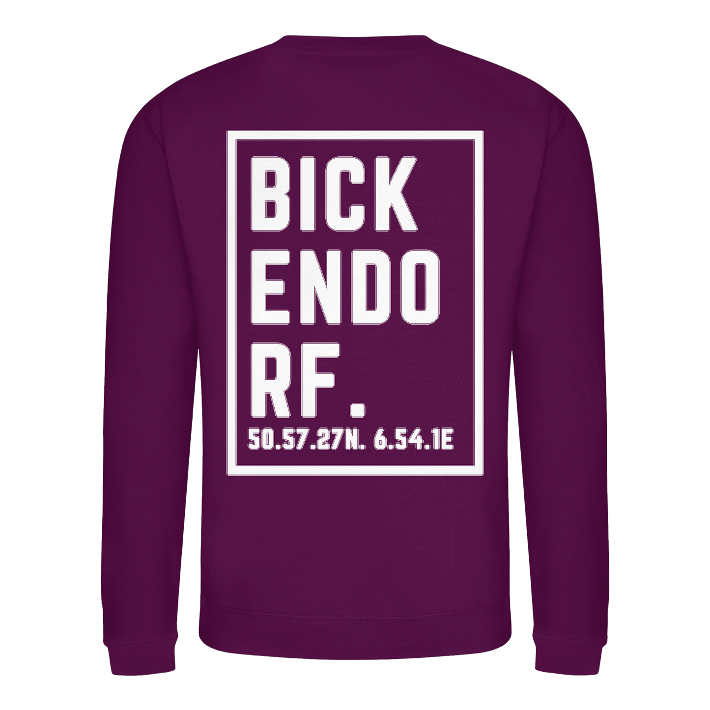 Bickendorf Koordinaten (großer Druck auf dem Rücken) - Basic Sweatshirt