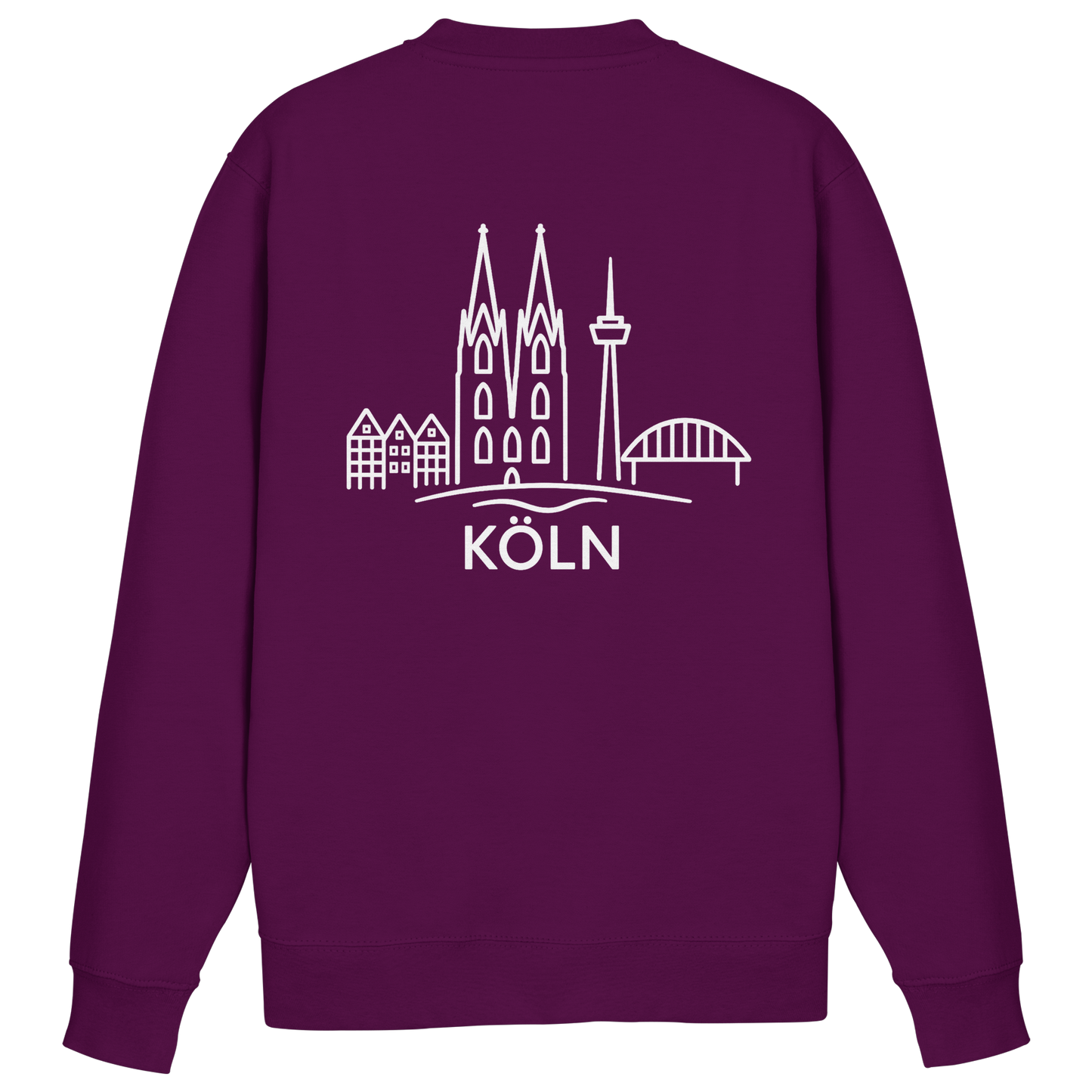 Köln Skyline (großer Druck auf dem Rücken) - Basic Sweatshirt