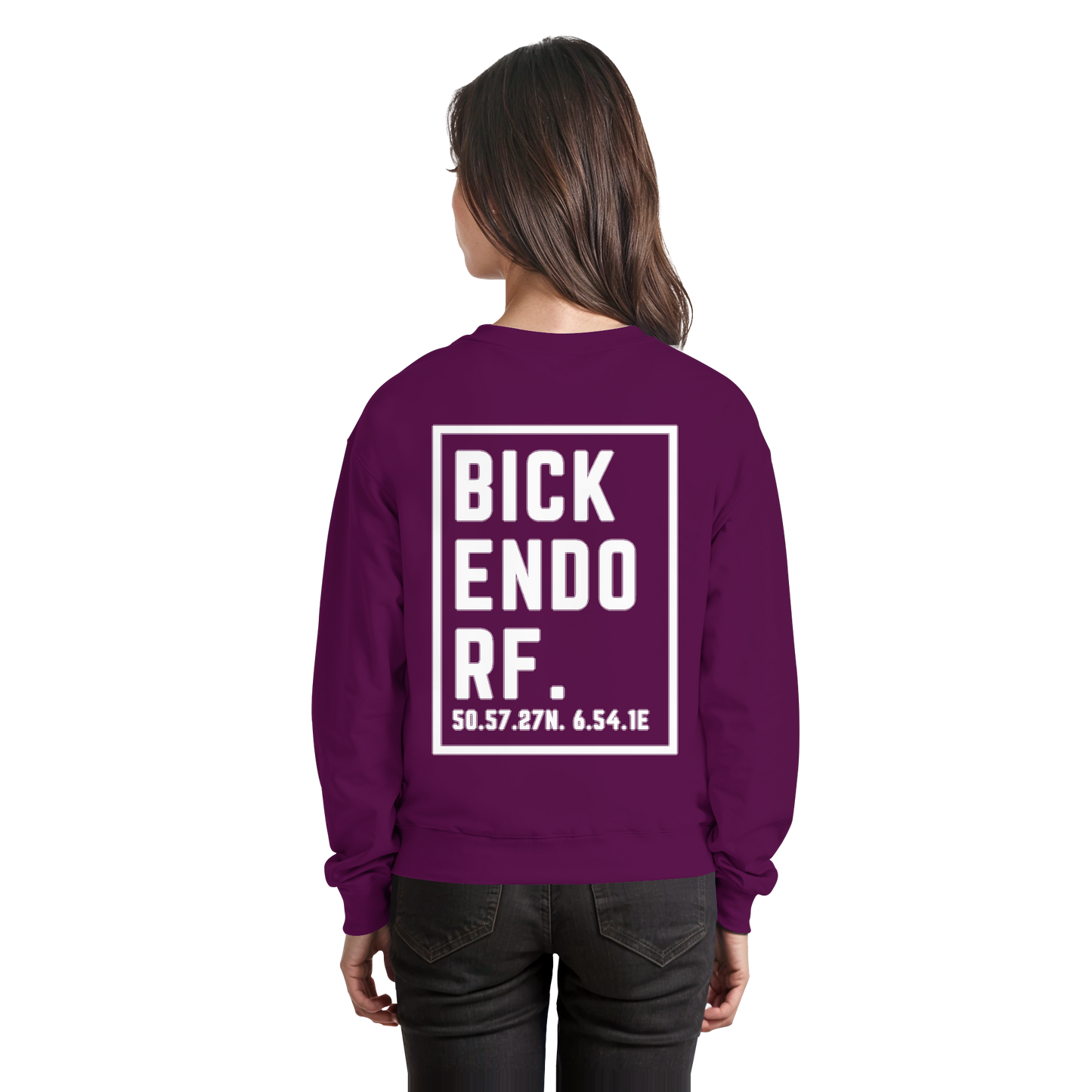 Bickendorf Koordinaten (großer Druck auf dem Rücken) - Basic Sweatshirt