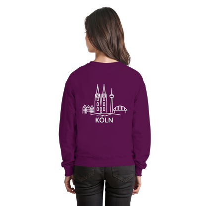 Köln Skyline (großer Druck auf dem Rücken) - Basic Sweatshirt