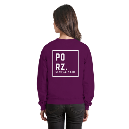 Porz Koordinaten (großer Druck Rücken) - Basic Sweatshirt