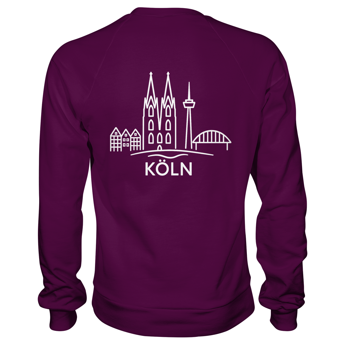 Köln Skyline (großer Druck auf dem Rücken) - Basic Sweatshirt