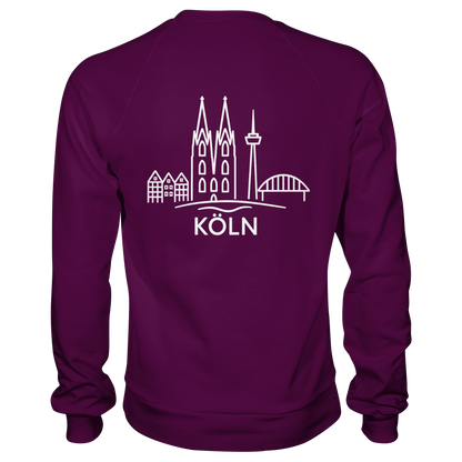 Köln Skyline (großer Druck auf dem Rücken) - Basic Sweatshirt