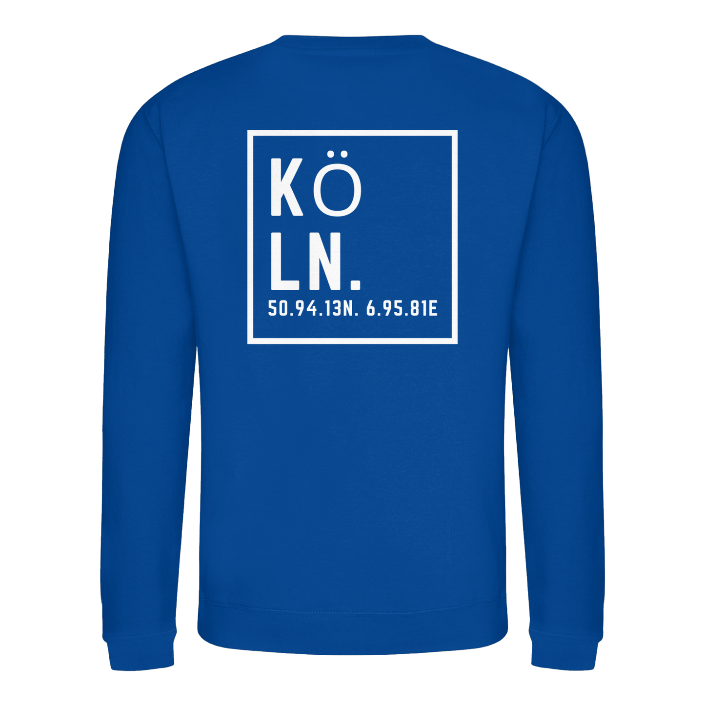 Köln Koordinaten (großer Druck auf dem Rücken) - Basic Sweatshirt