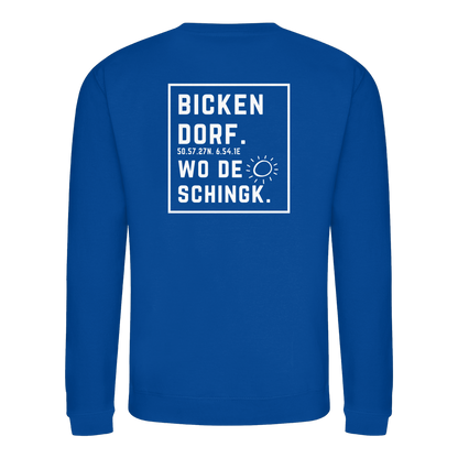 Wo de Sonn schingk - Bickendorf Druck Rücken - Basic Sweatshirt