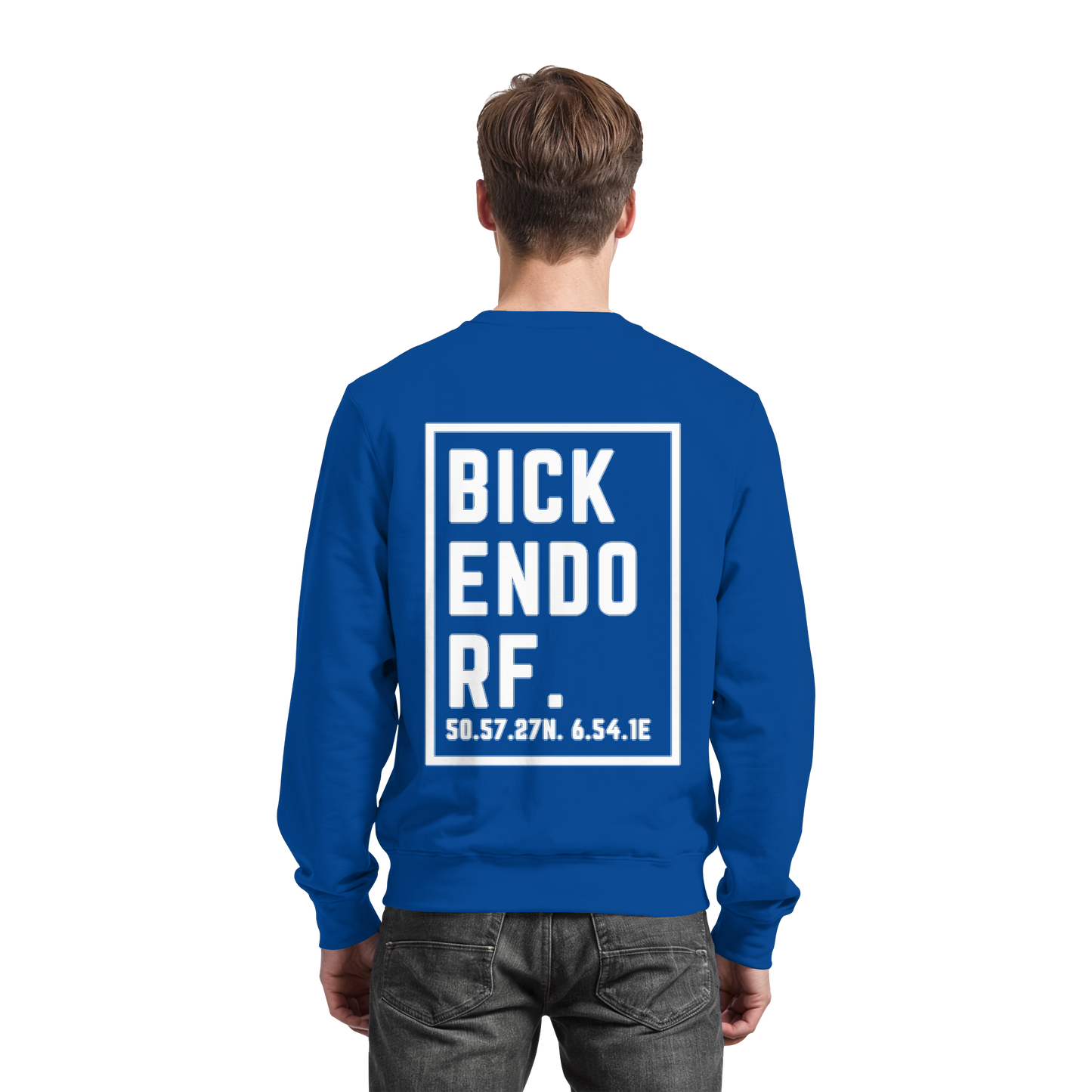 Bickendorf Koordinaten (großer Druck auf dem Rücken) - Basic Sweatshirt