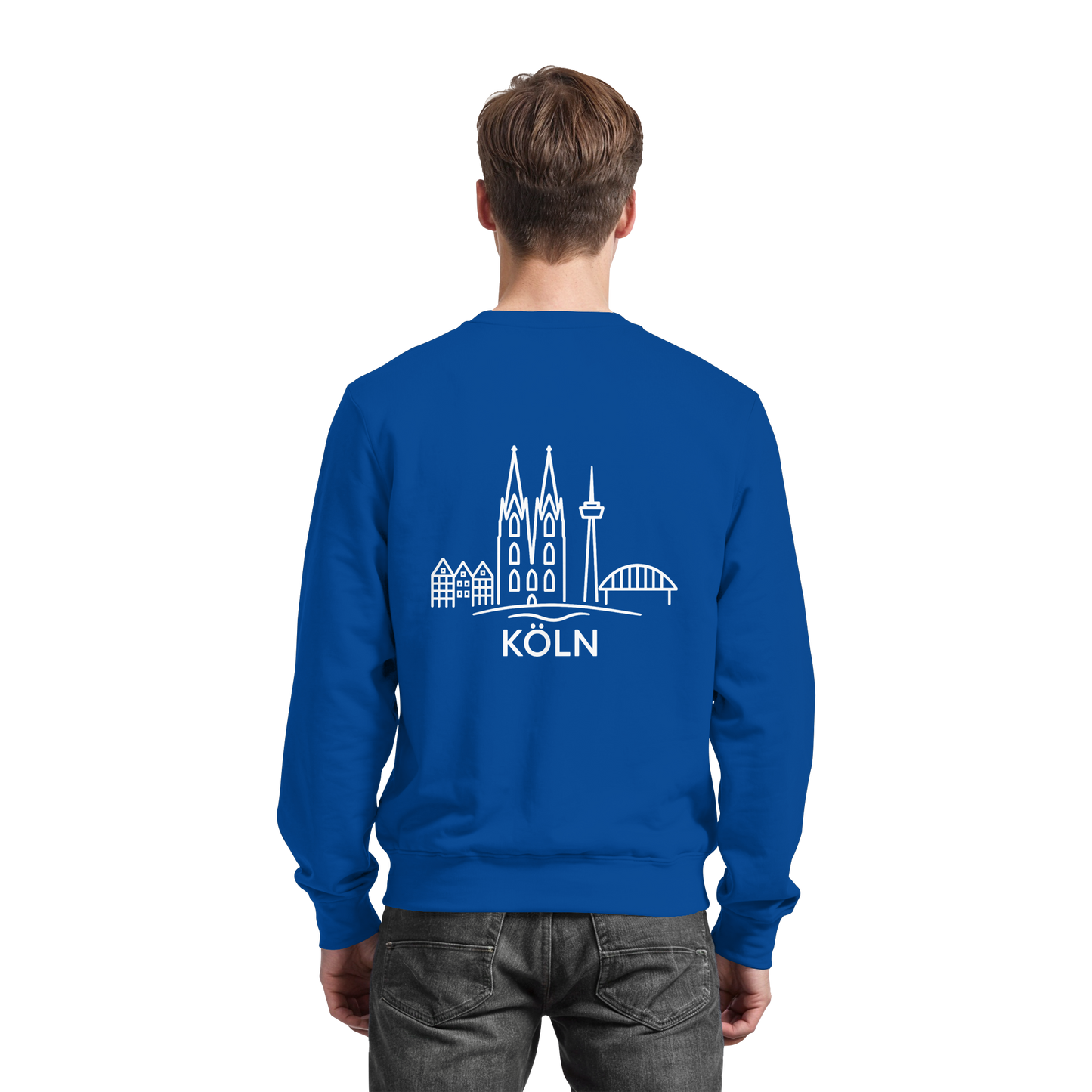 Köln Skyline (großer Druck auf dem Rücken) - Basic Sweatshirt