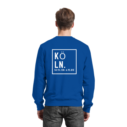 Köln Koordinaten (großer Druck auf dem Rücken) - Basic Sweatshirt