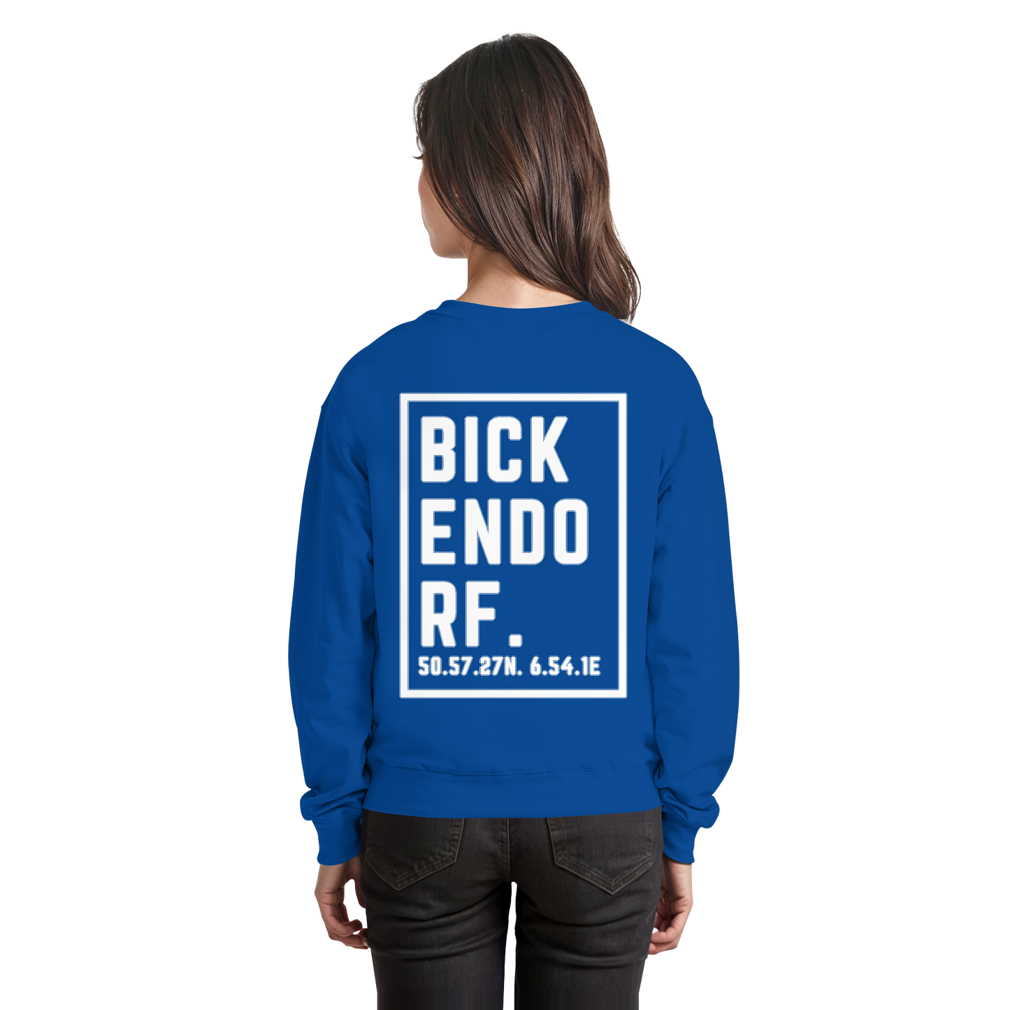 Bickendorf Koordinaten (großer Druck auf dem Rücken) - Basic Sweatshirt