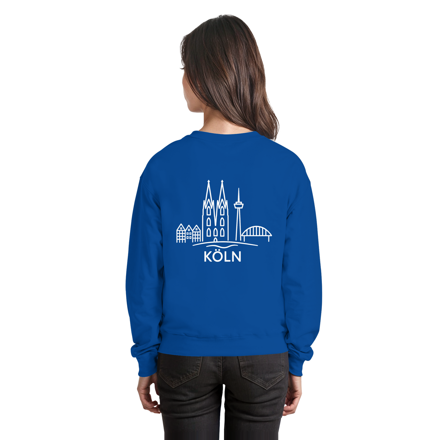 Köln Skyline (großer Druck auf dem Rücken) - Basic Sweatshirt