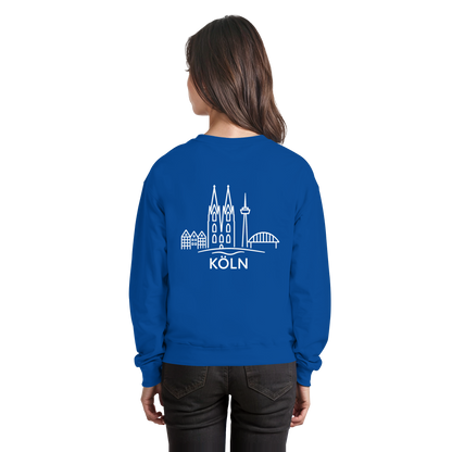 Köln Skyline (großer Druck auf dem Rücken) - Basic Sweatshirt