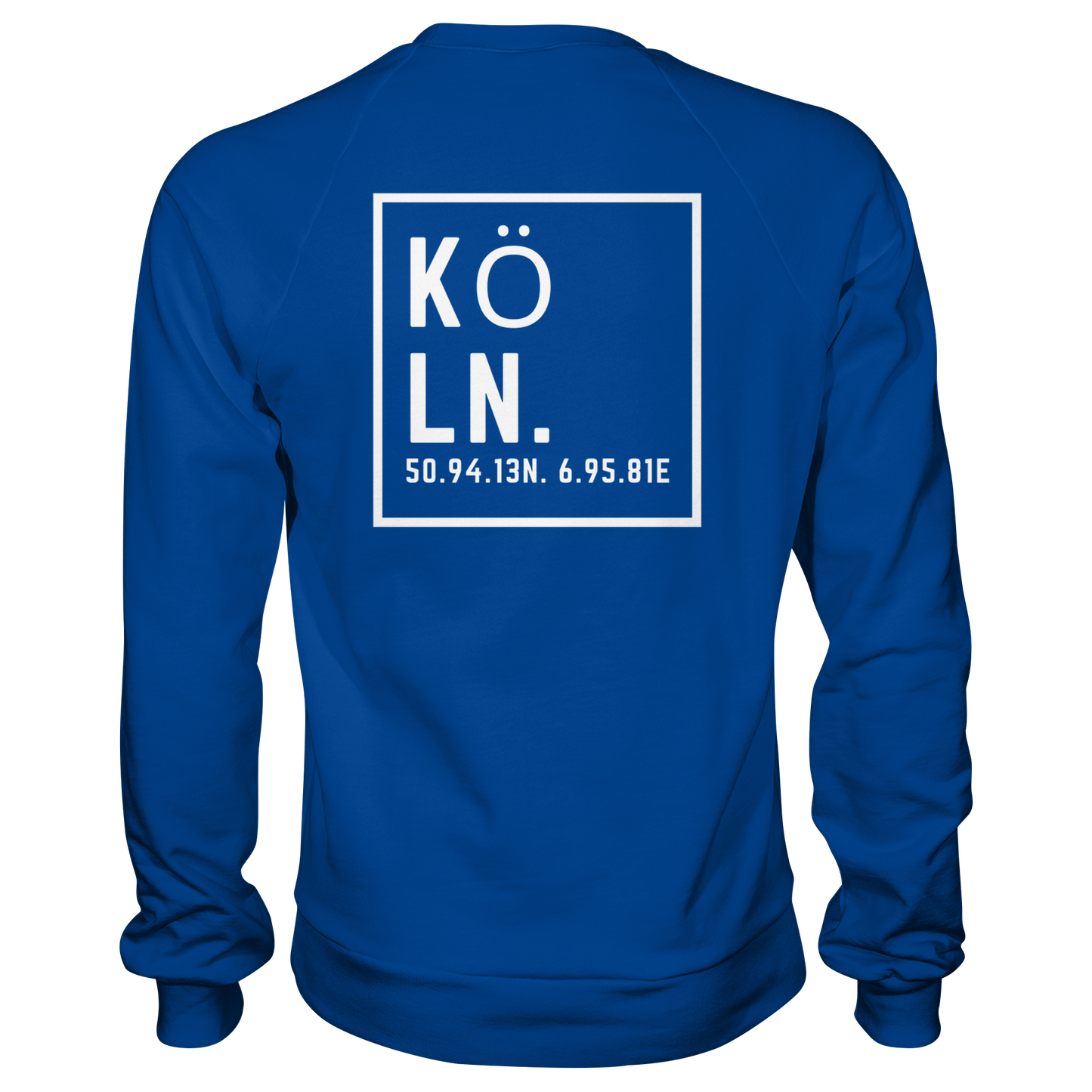 Köln Koordinaten (großer Druck auf dem Rücken) - Basic Sweatshirt