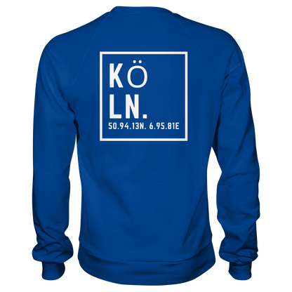 Köln Koordinaten (großer Druck auf dem Rücken) - Basic Sweatshirt