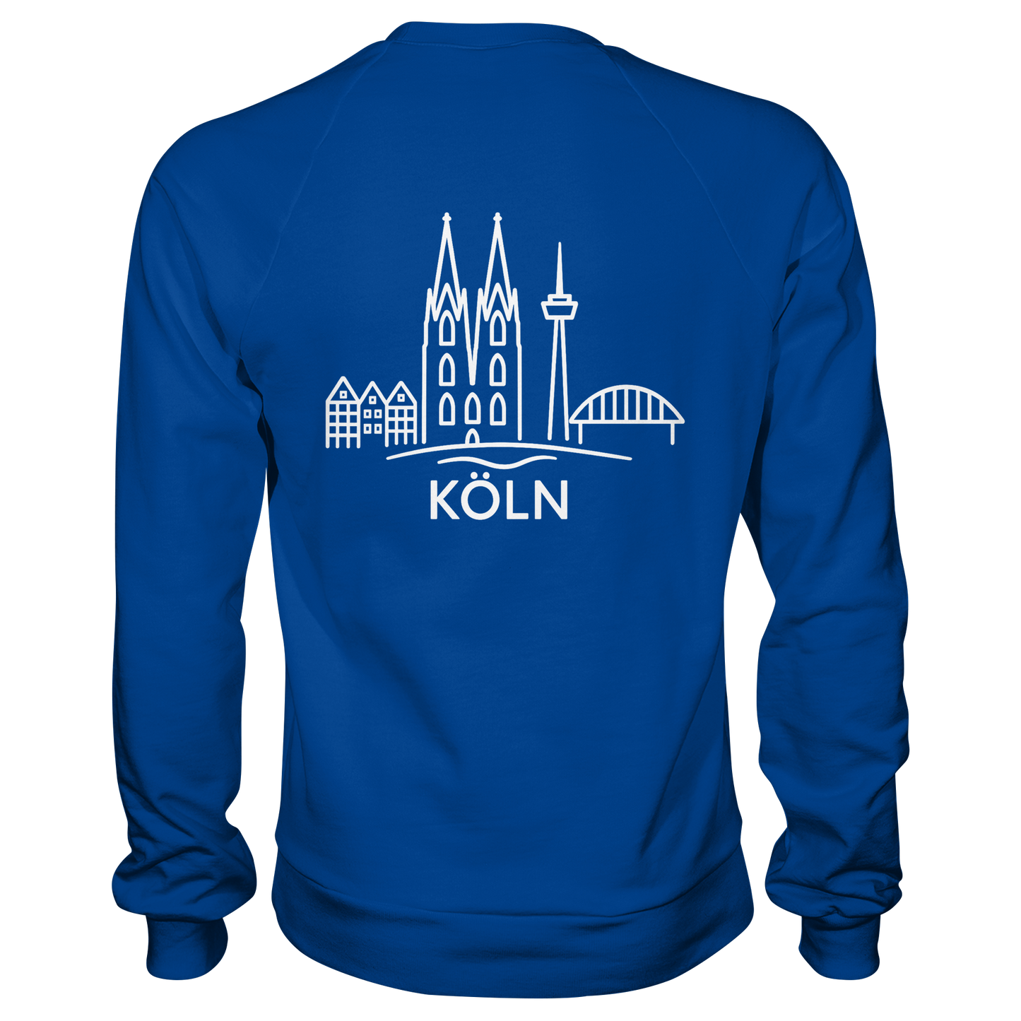 Köln Skyline (großer Druck auf dem Rücken) - Basic Sweatshirt