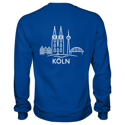 Köln Skyline (großer Druck auf dem Rücken) - Basic Sweatshirt