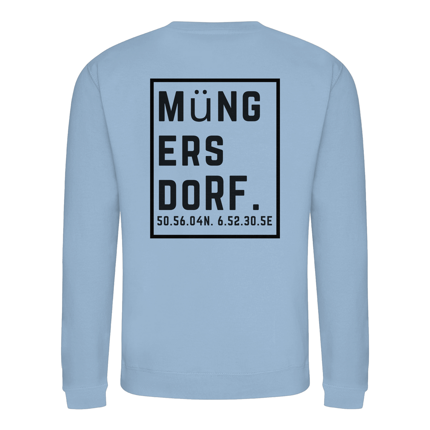 Müngersdorf Koordinaten (großer Druck auf dem Rücken) - Basic Sweatshirt