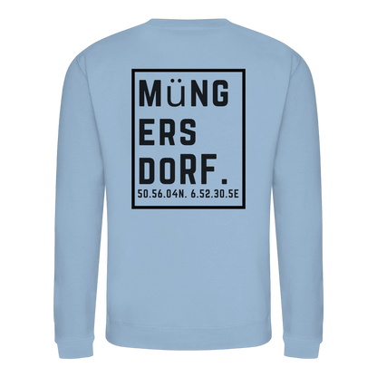Müngersdorf Koordinaten (großer Druck auf dem Rücken) - Basic Sweatshirt