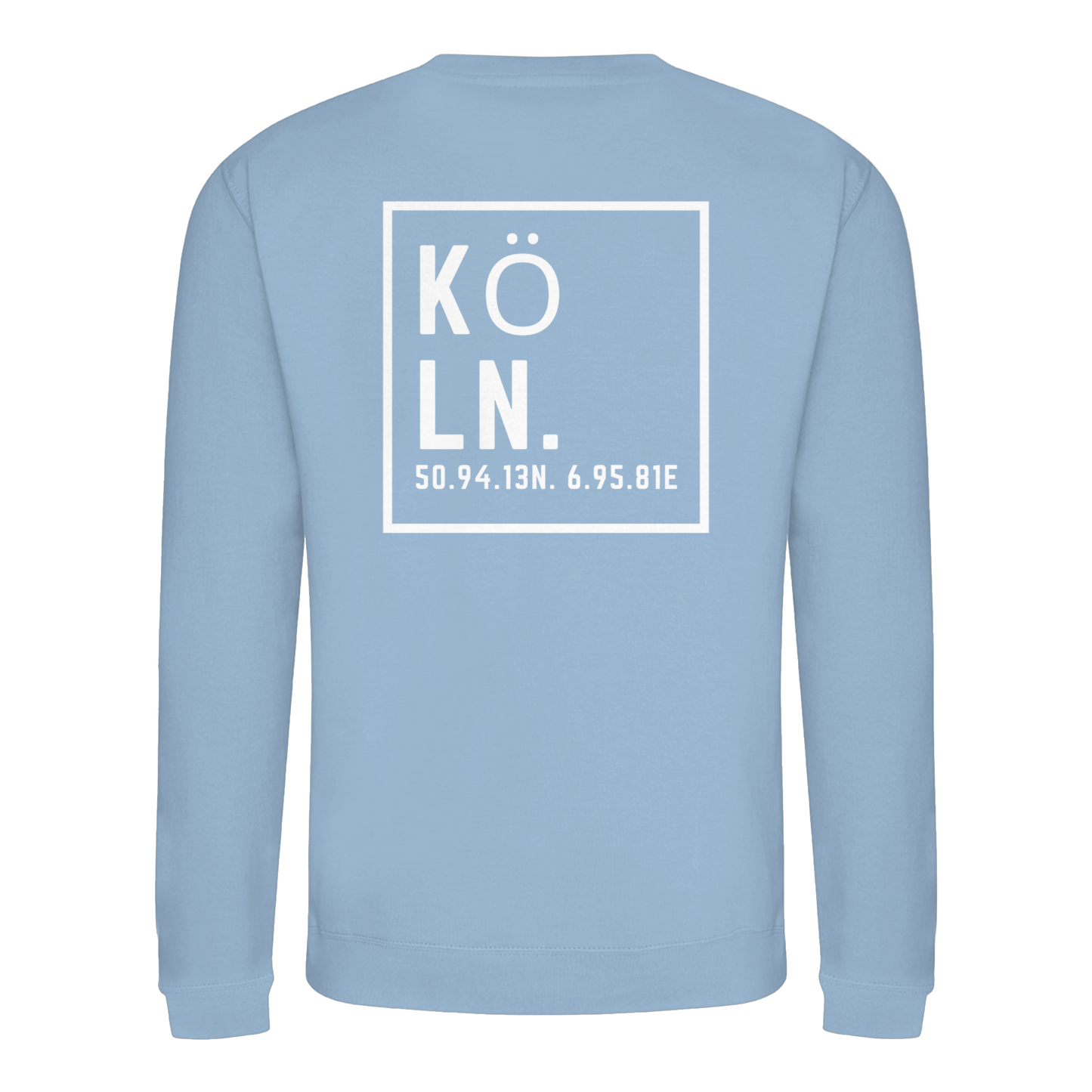 Köln Koordinaten (großer Druck auf dem Rücken) - Basic Sweatshirt
