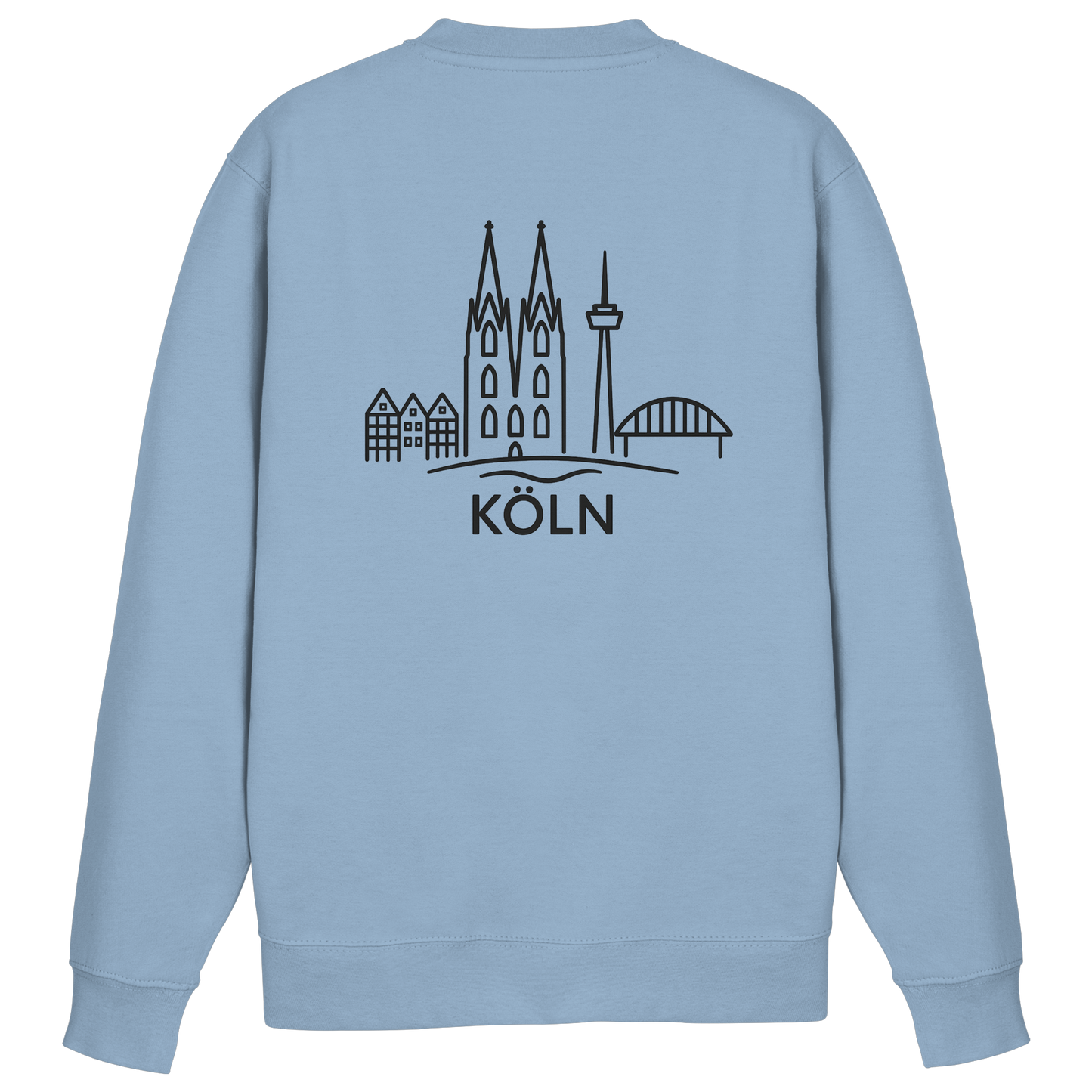 Köln Skyline (großer Druck auf dem Rücken) - Basic Sweatshirt
