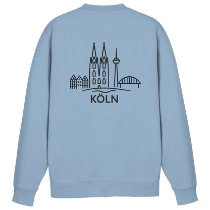 Köln Skyline (großer Druck auf dem Rücken) - Basic Sweatshirt