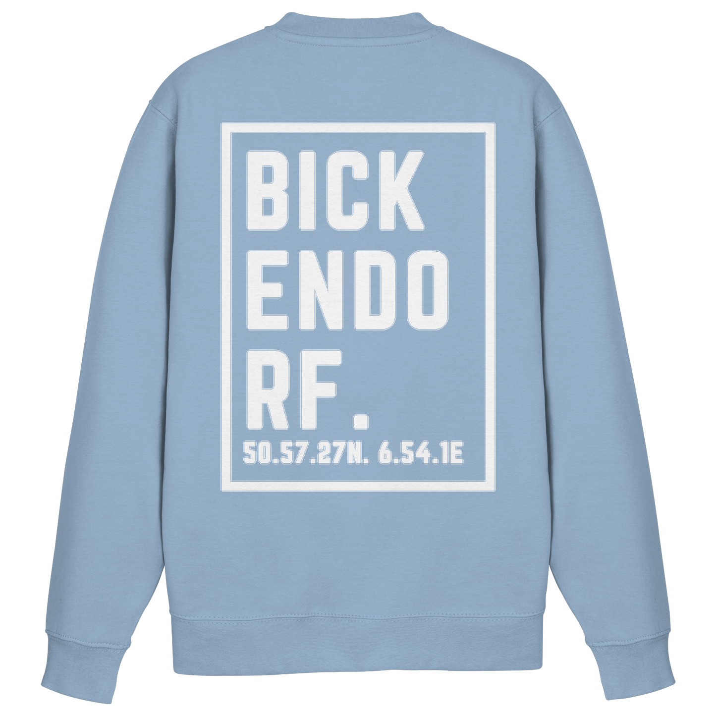 Bickendorf Koordinaten (großer Druck auf dem Rücken) - Basic Sweatshirt