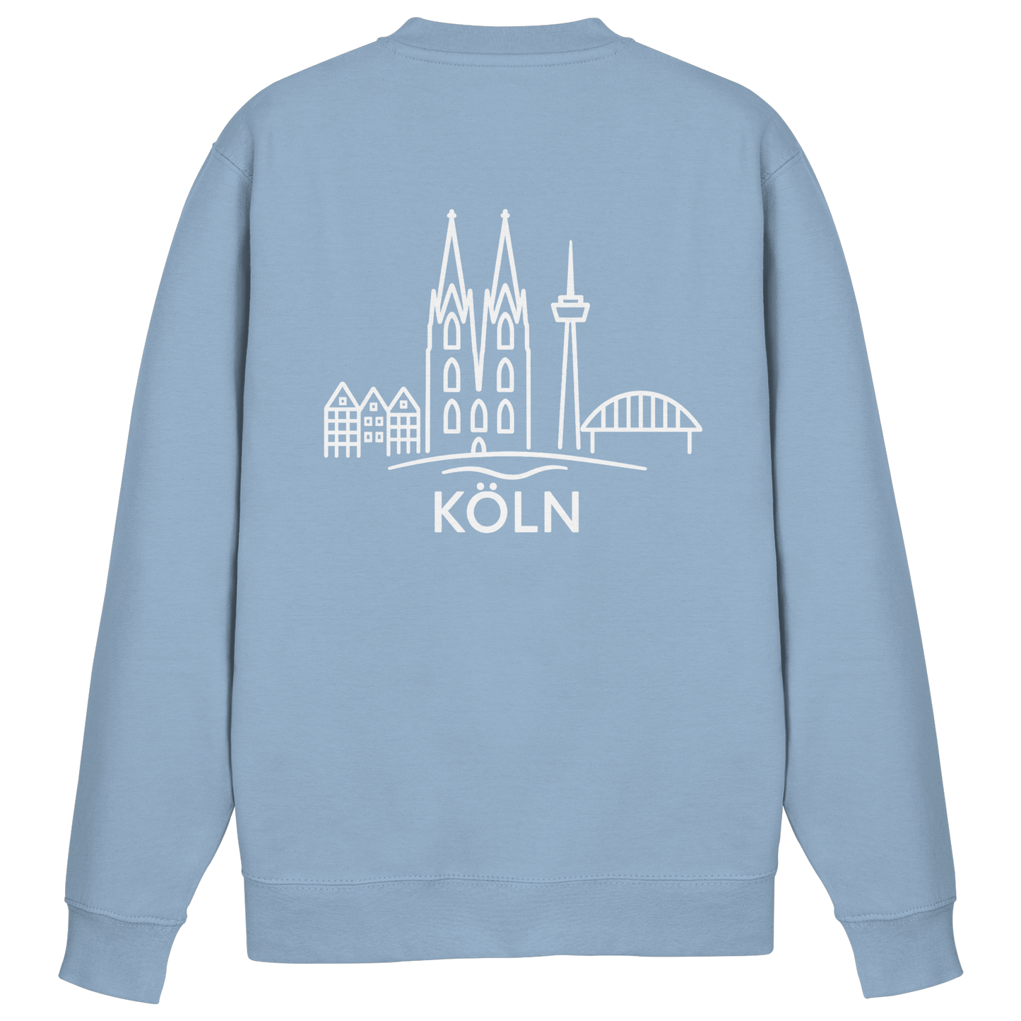 Köln Skyline (großer Druck auf dem Rücken) - Basic Sweatshirt