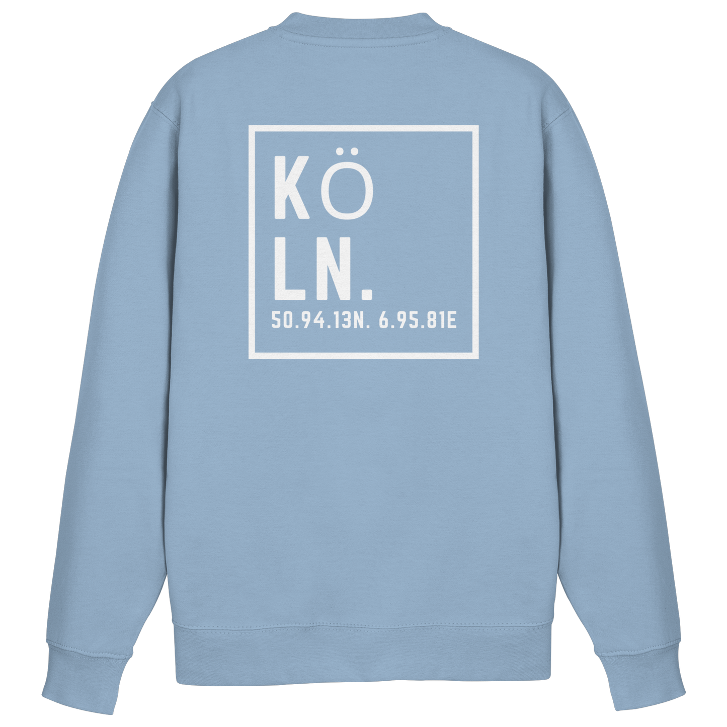 Köln Koordinaten (großer Druck auf dem Rücken) - Basic Sweatshirt