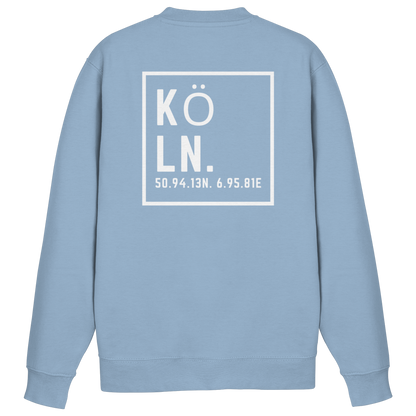 Köln Koordinaten (großer Druck auf dem Rücken) - Basic Sweatshirt