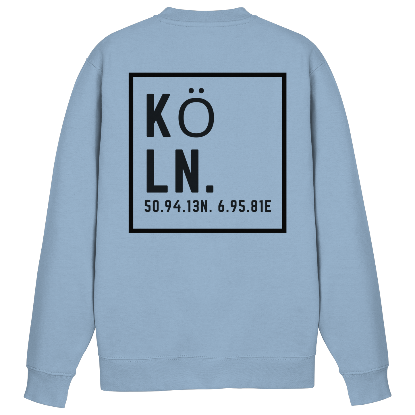 Köln Koordinaten (großer Druck auf dem Rücken) - Basic Sweatshirt