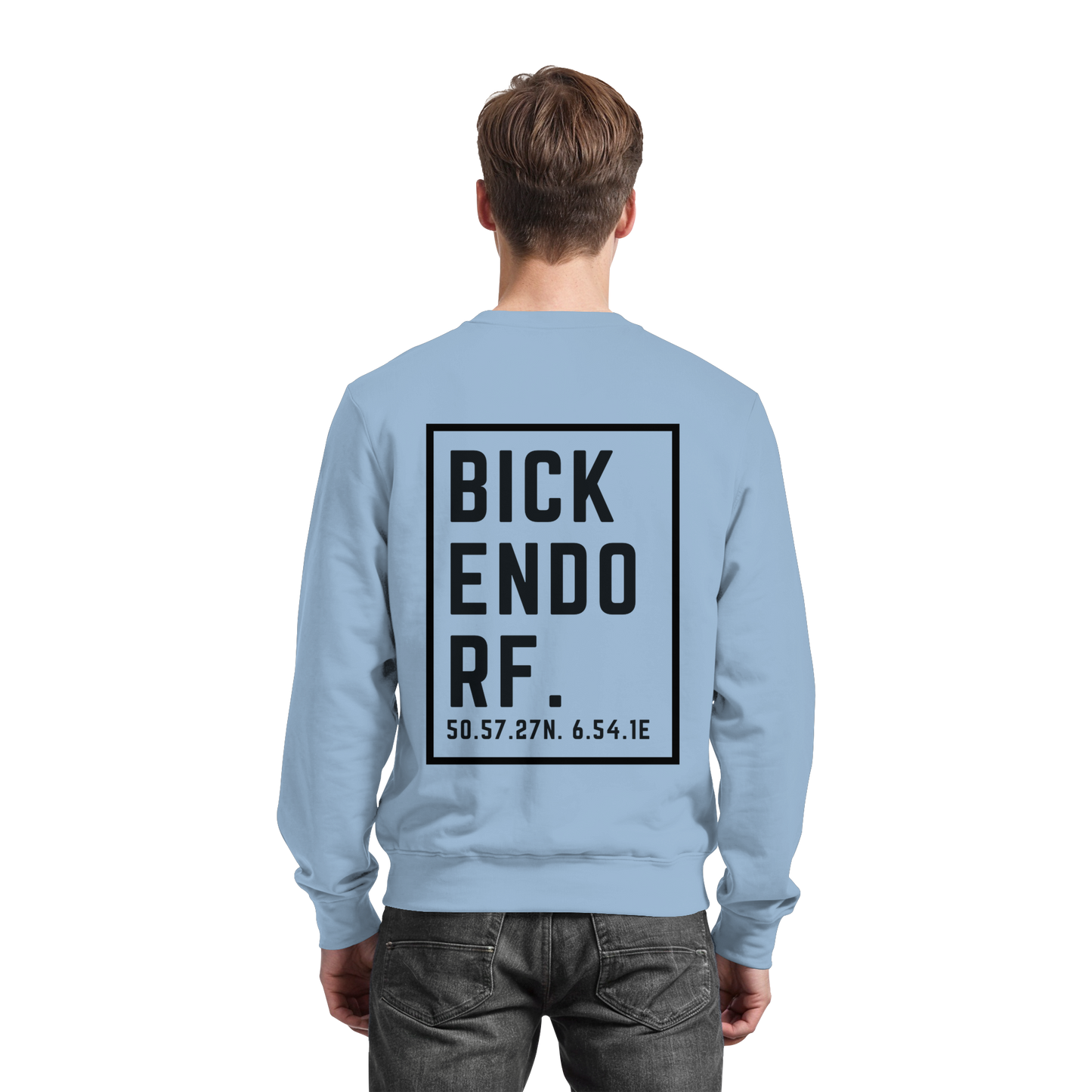 Bickendorf Koordinaten (großer Druck auf dem Rücken) - Basic Sweatshirt