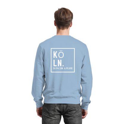 Köln Koordinaten (großer Druck auf dem Rücken) - Basic Sweatshirt