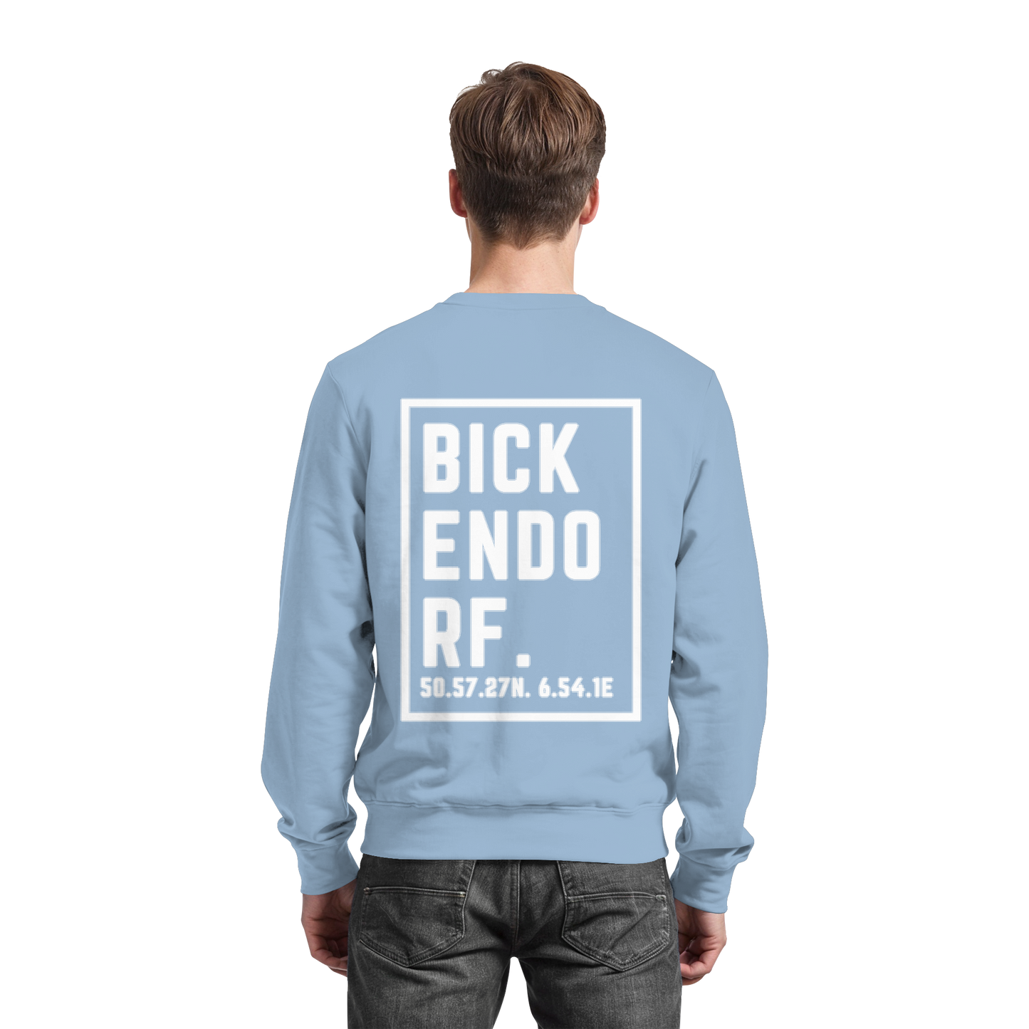 Bickendorf Koordinaten (großer Druck auf dem Rücken) - Basic Sweatshirt