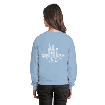 Köln Skyline (großer Druck auf dem Rücken) - Basic Sweatshirt