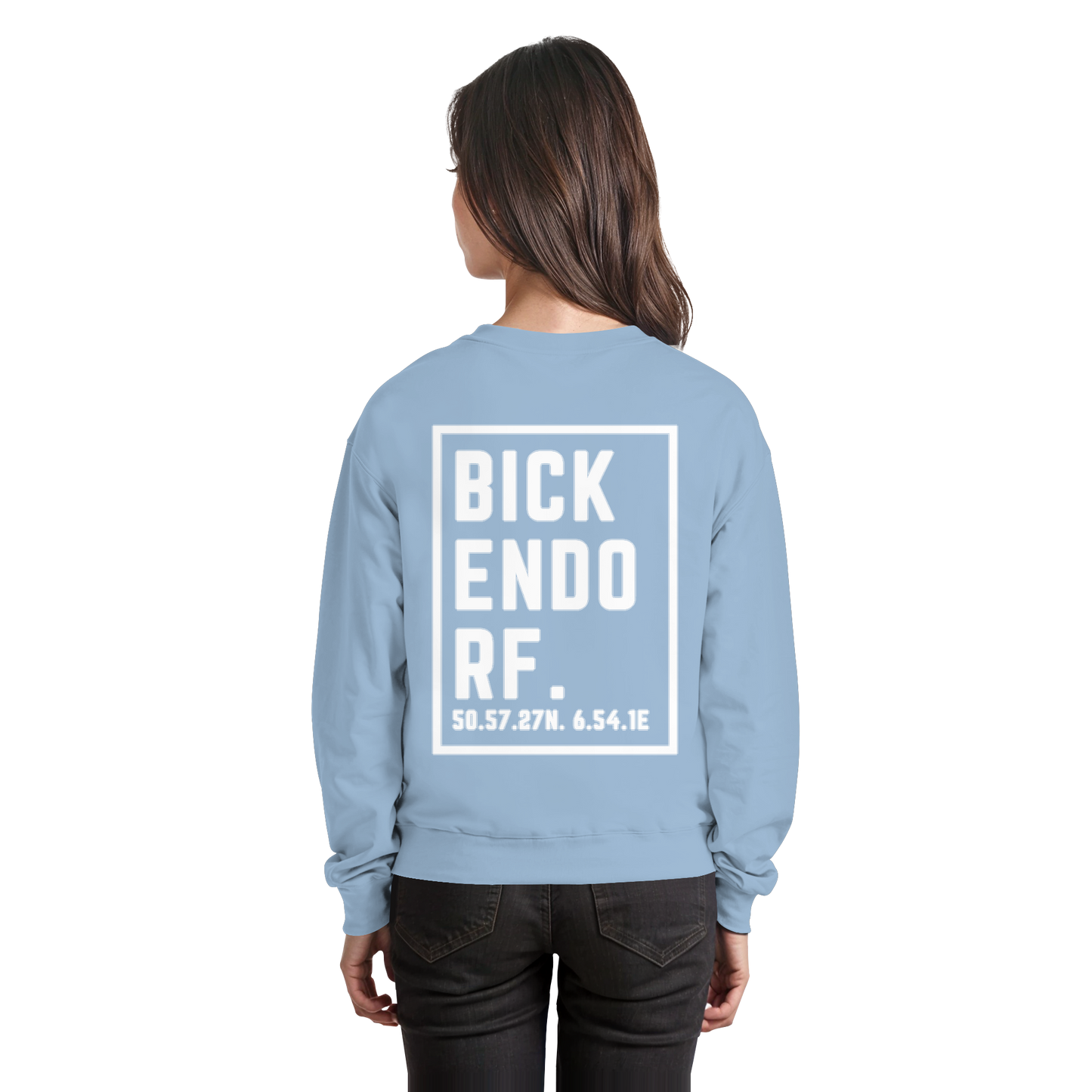 Bickendorf Koordinaten (großer Druck auf dem Rücken) - Basic Sweatshirt