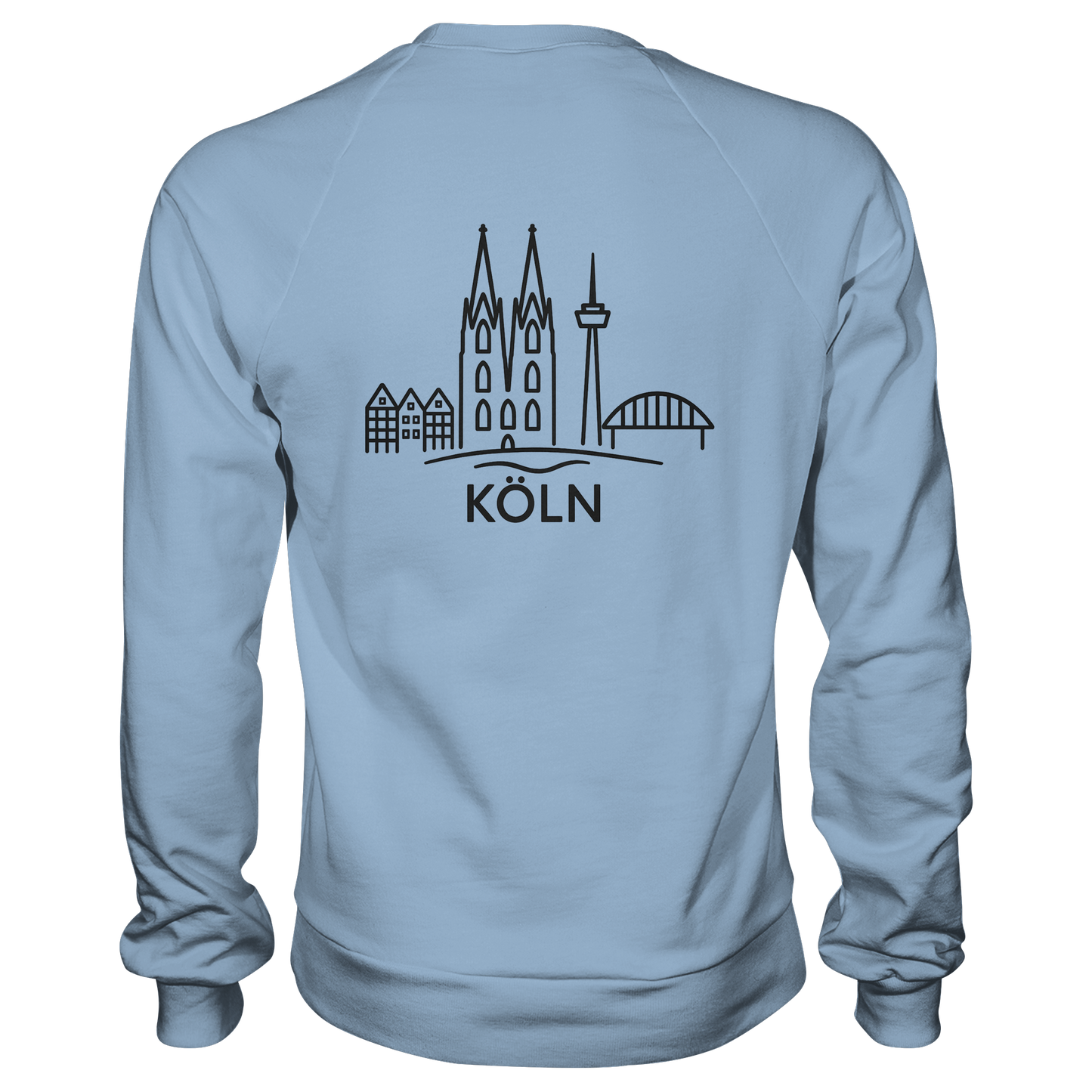 Köln Skyline (großer Druck auf dem Rücken) - Basic Sweatshirt