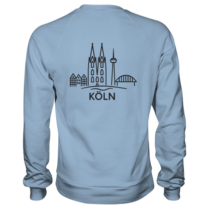 Köln Skyline (großer Druck auf dem Rücken) - Basic Sweatshirt