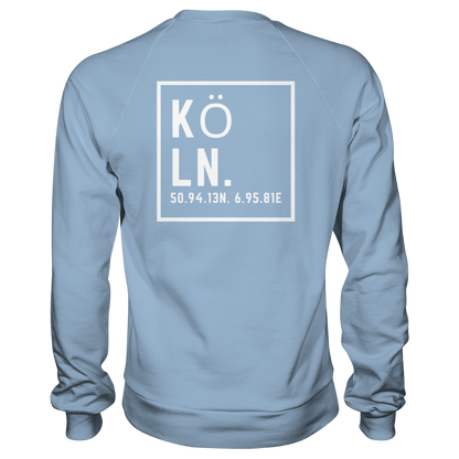 Köln Koordinaten (großer Druck auf dem Rücken) - Basic Sweatshirt