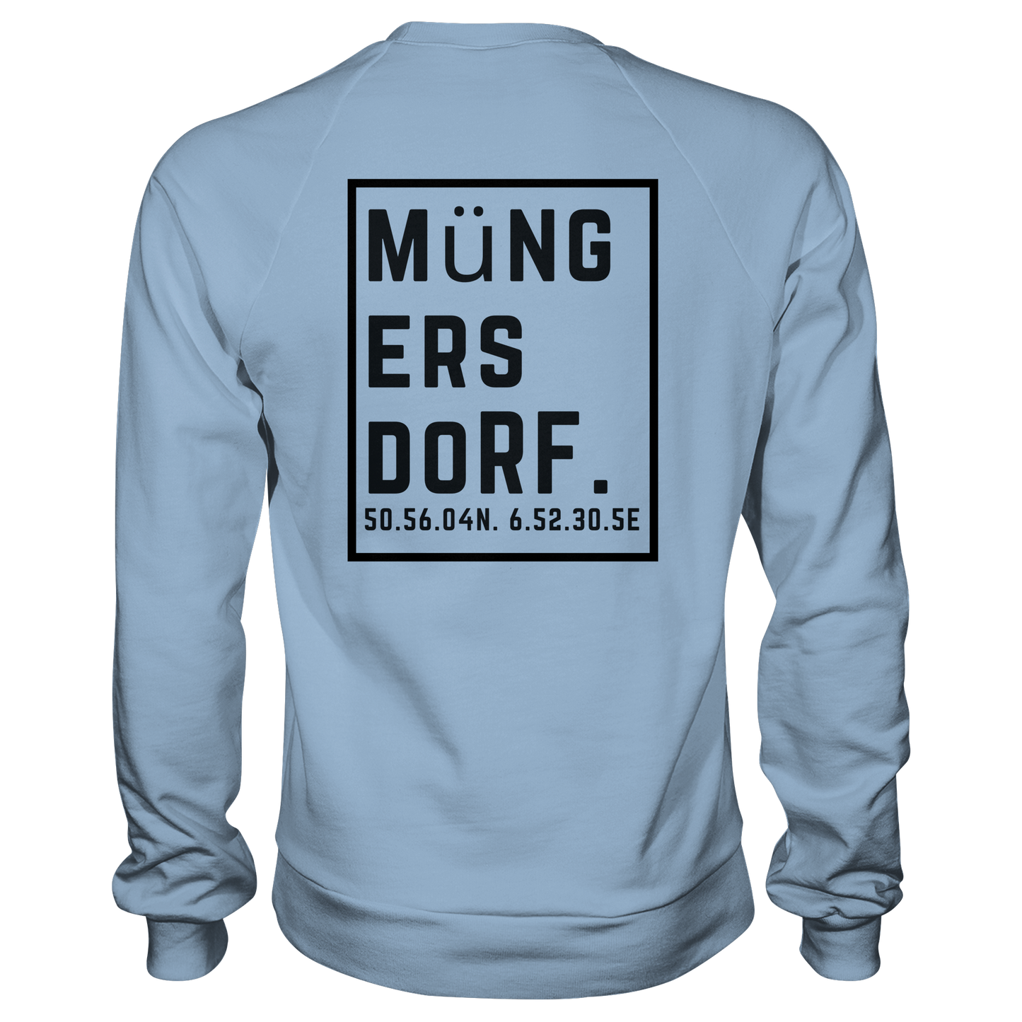 Müngersdorf Koordinaten (großer Druck auf dem Rücken) - Basic Sweatshirt