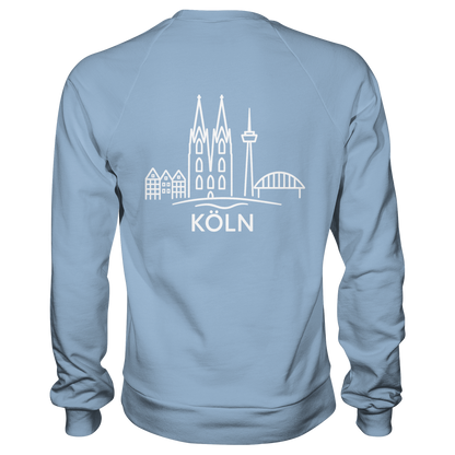 Köln Skyline (großer Druck auf dem Rücken) - Basic Sweatshirt
