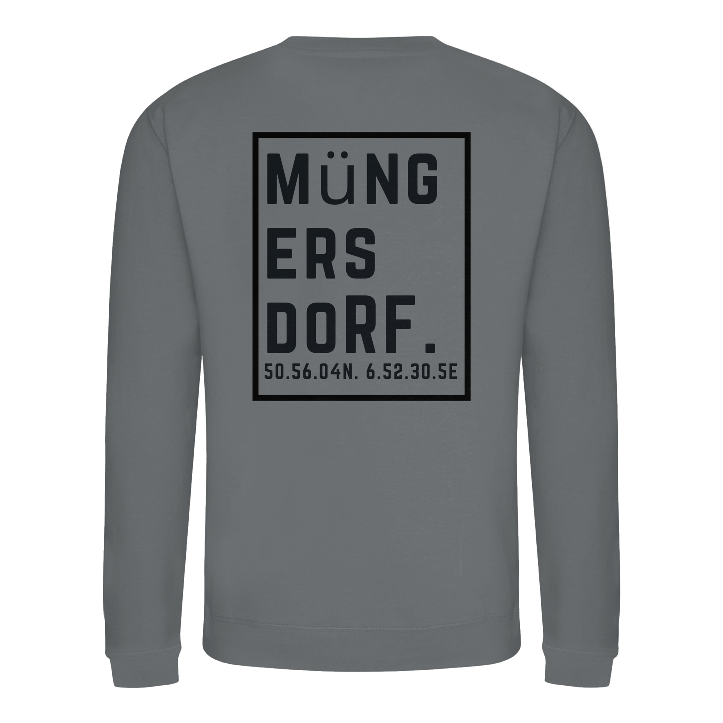Müngersdorf Koordinaten (großer Druck auf dem Rücken) - Basic Sweatshirt