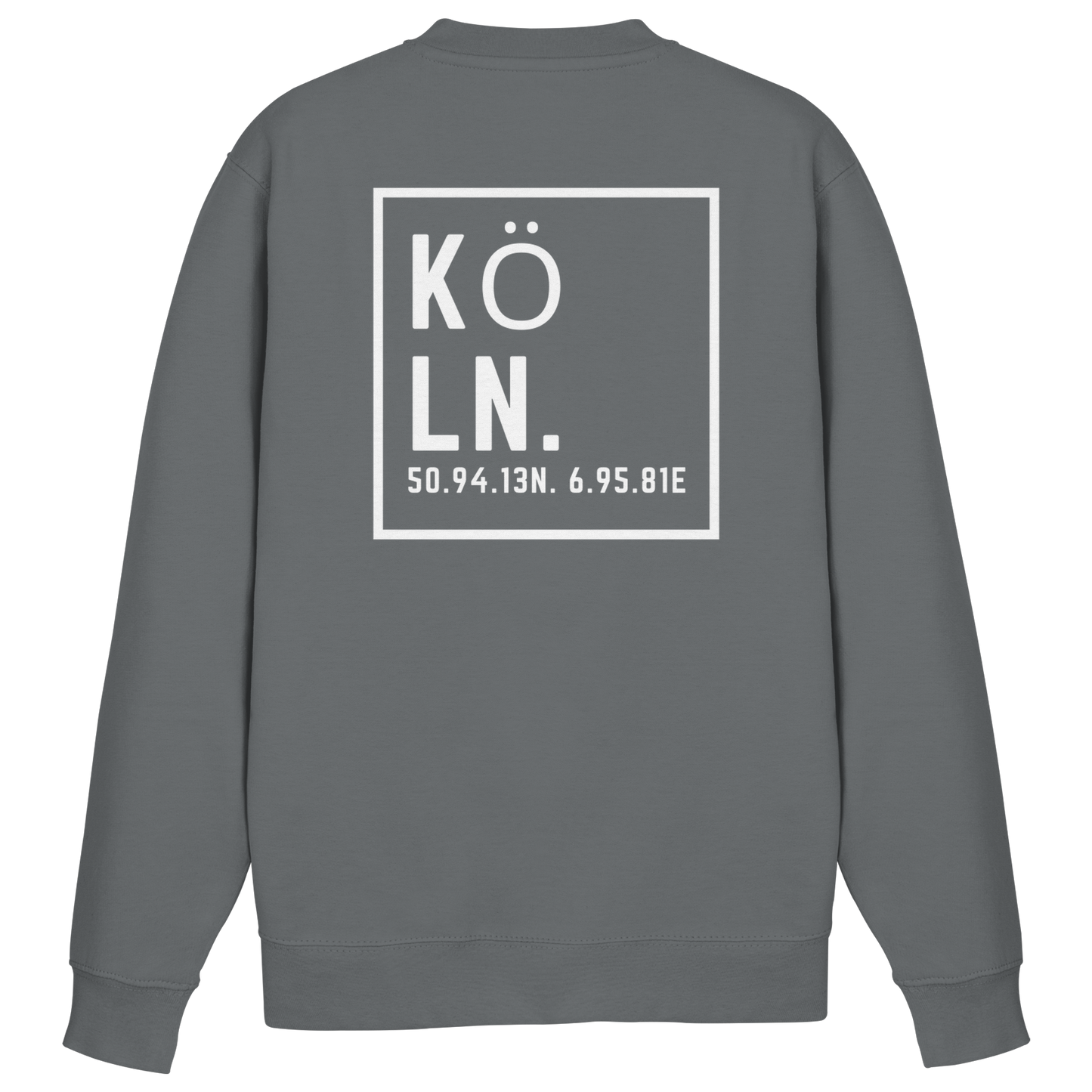 Köln Koordinaten (großer Druck auf dem Rücken) - Basic Sweatshirt