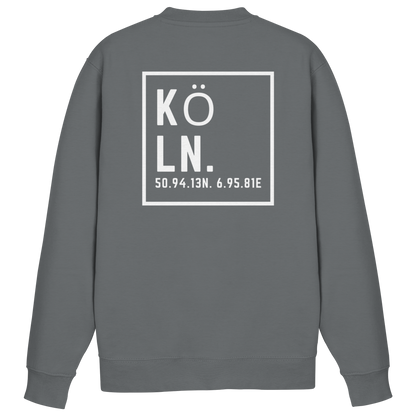 Köln Koordinaten (großer Druck auf dem Rücken) - Basic Sweatshirt
