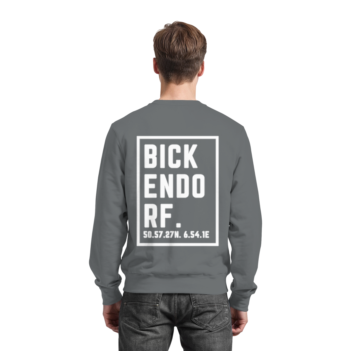 Bickendorf Koordinaten (großer Druck auf dem Rücken) - Basic Sweatshirt