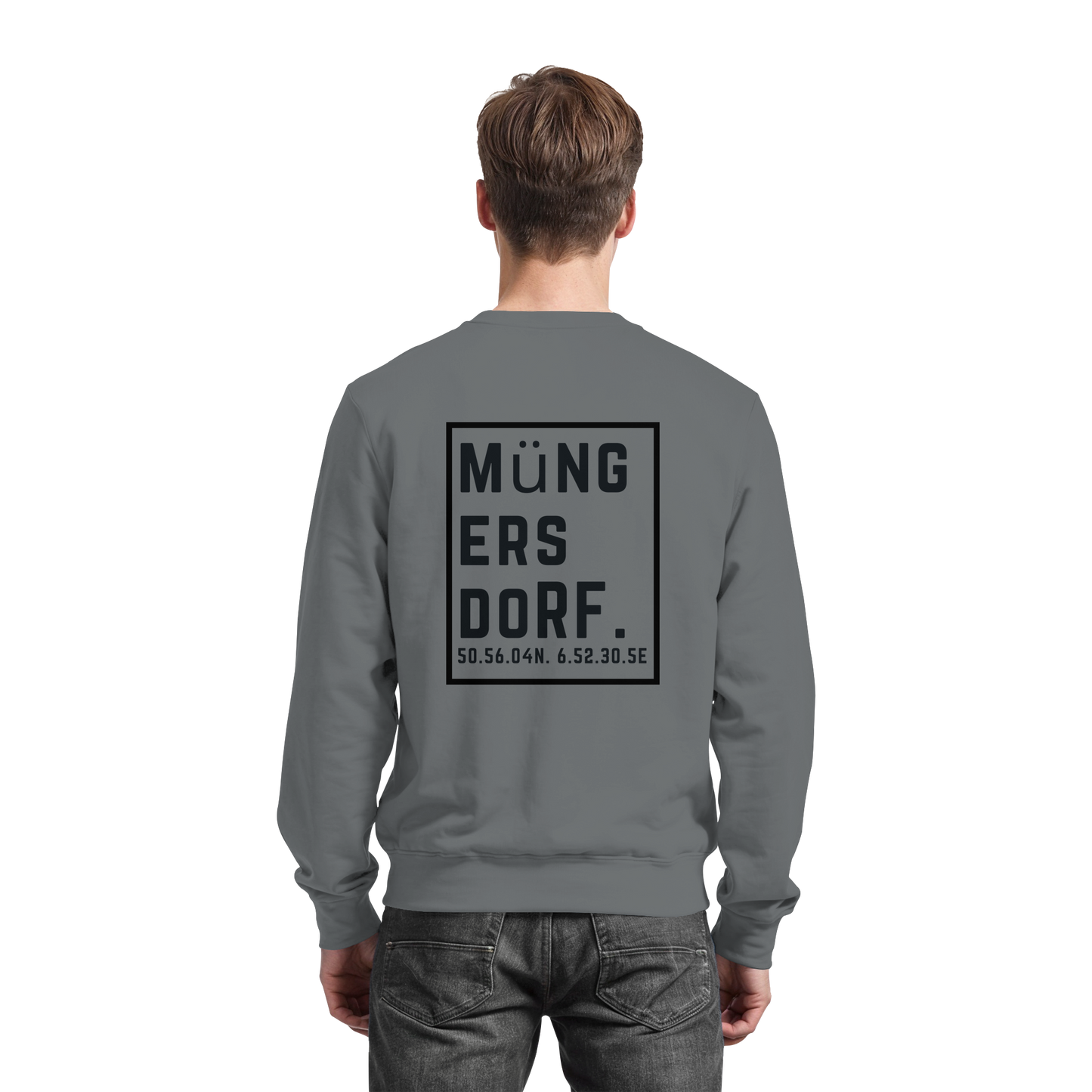 Müngersdorf Koordinaten (großer Druck auf dem Rücken) - Basic Sweatshirt